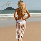 swimsuit white crochet set